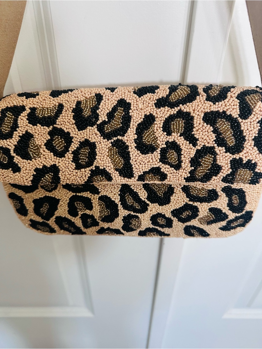 🐆Leopard Beaded Shoulder Bag🖤✨ NWT - Picture 6 of 6